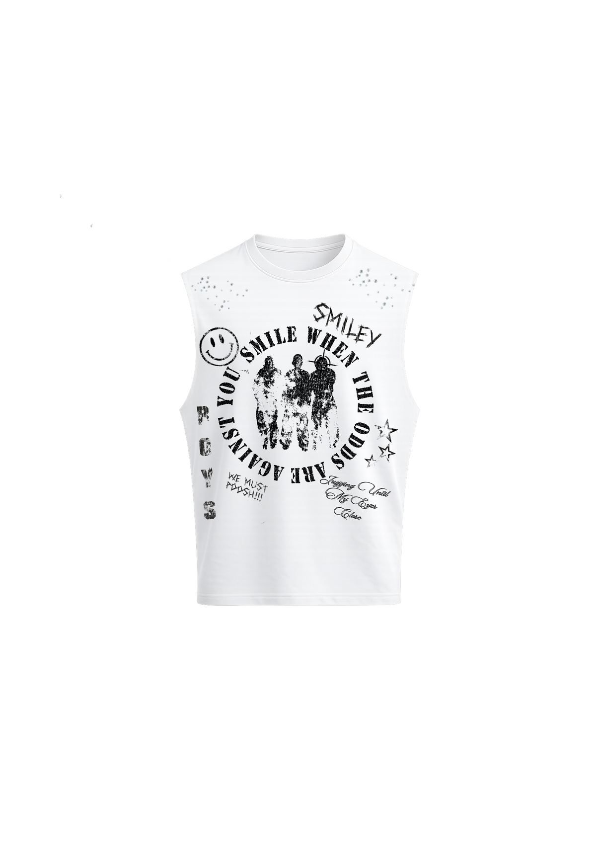 White and Black Sleeveless